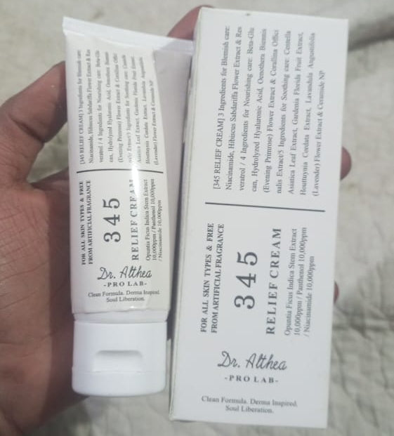 Dr Althea 345 Relief Cream Providing Gentle Care.